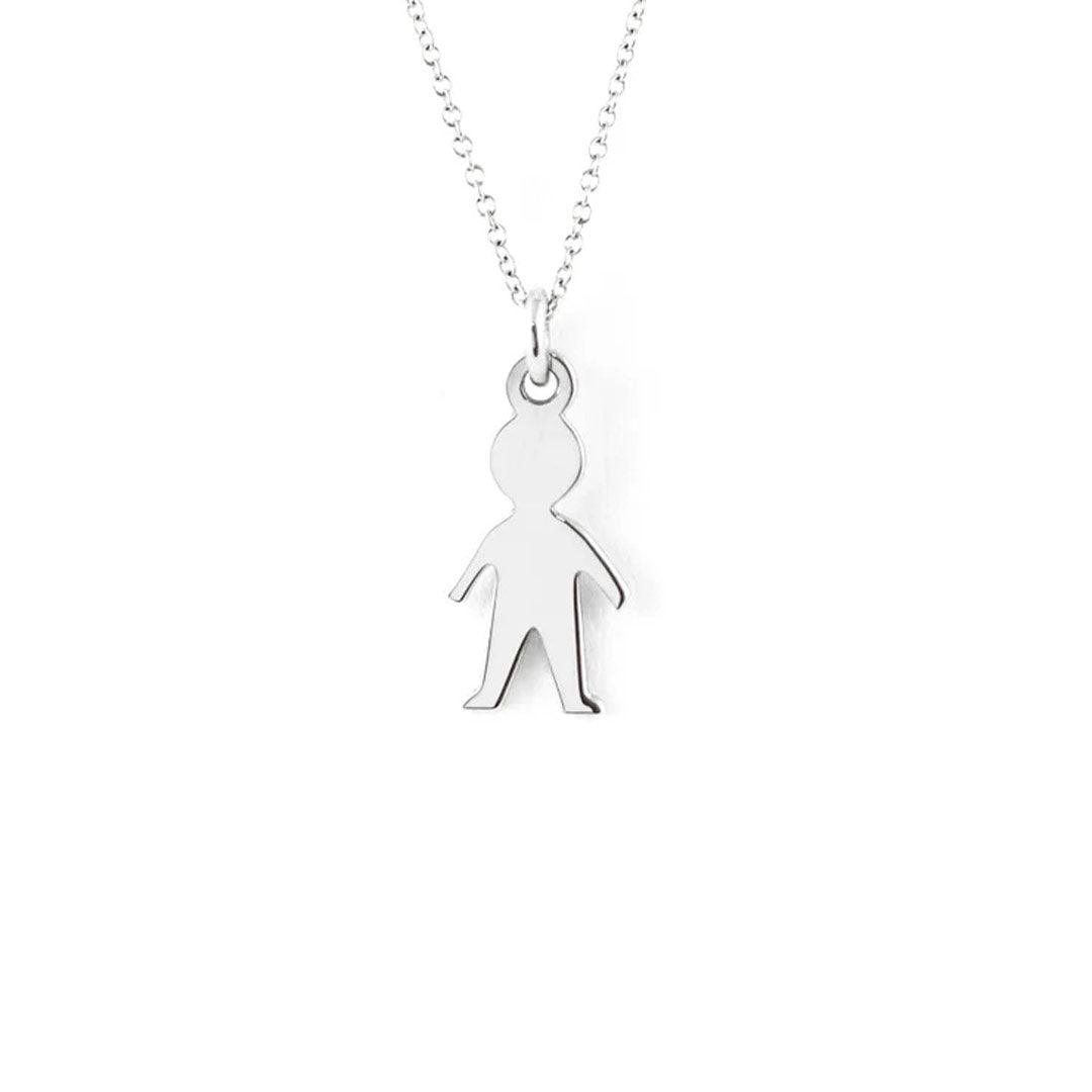 Pingente de Menino em ouro com design minimalista - Volpi Joias