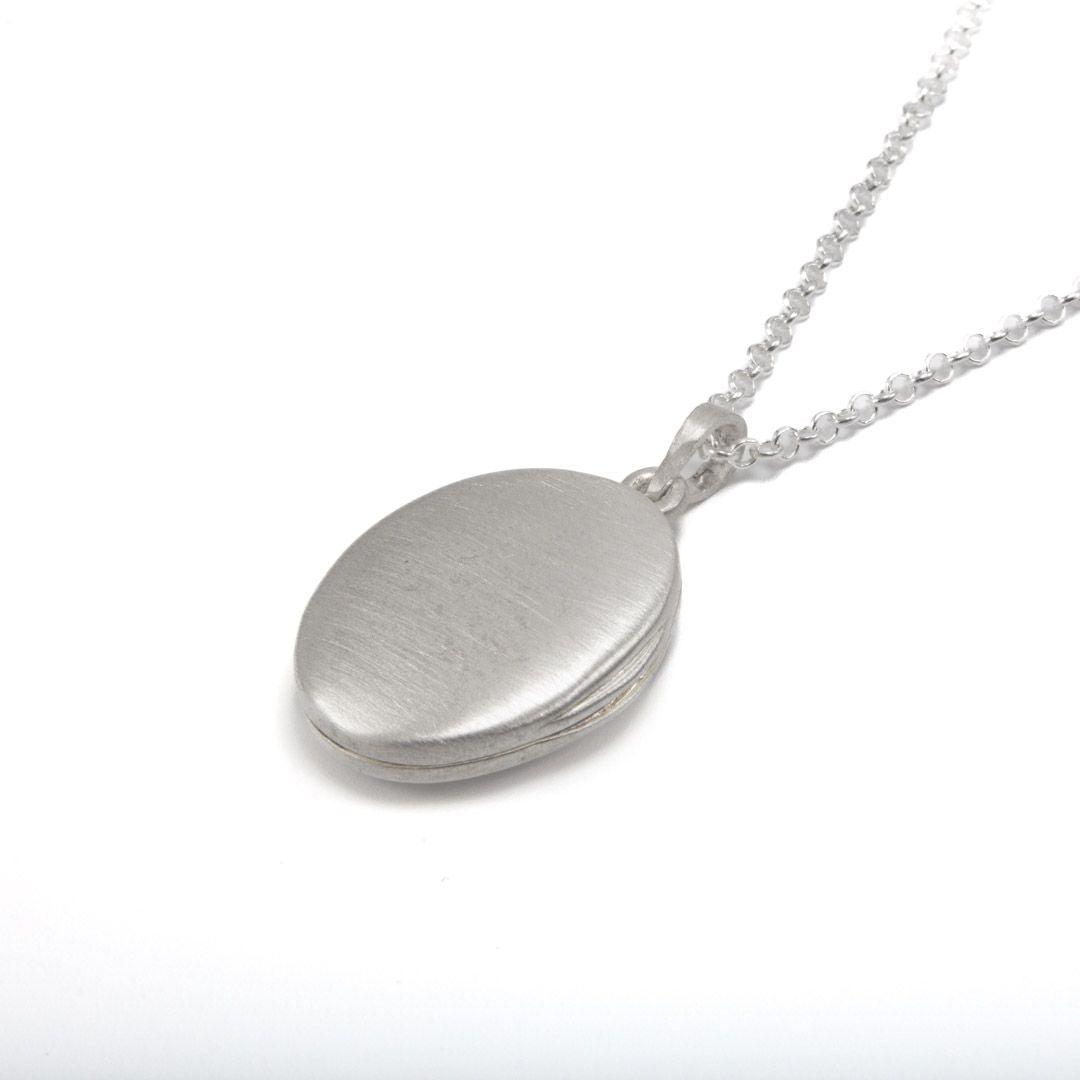 Relicário Oval em Prata de Lei 950 - Volpi Joias