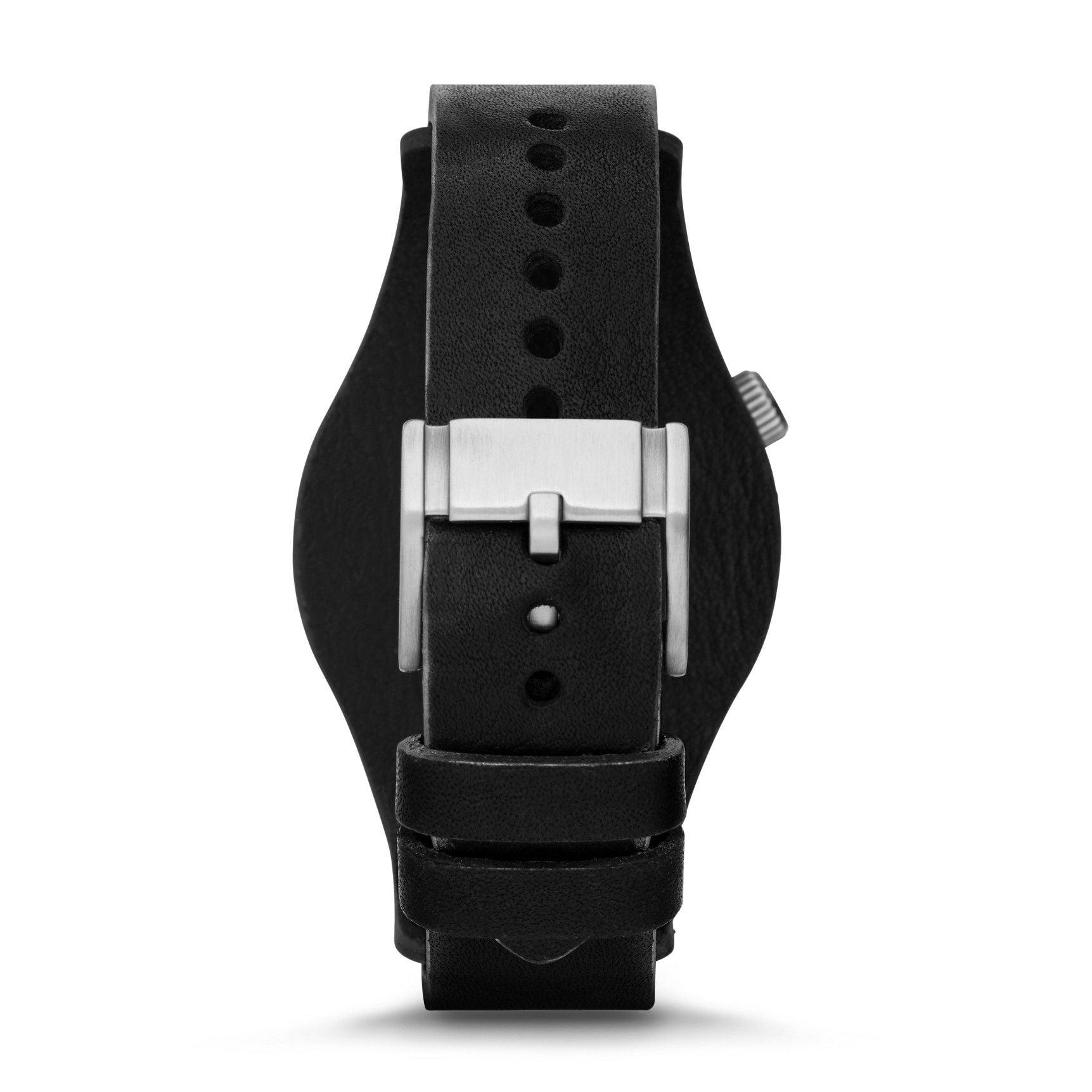 Relógio Fossil Pulseira Couro Genuíno Preto - Modelo: AM4552/0CN - Volpi Joias